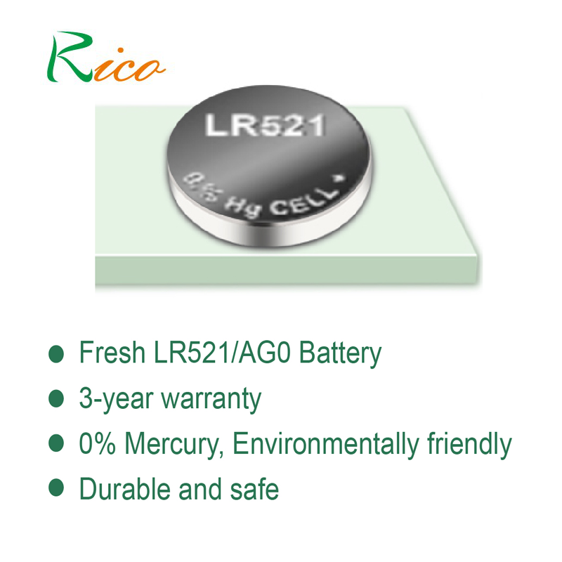 POWERCELL  for Watches,Calculators Toys Clocks Remote Controlsdurable LR521 Alkaline button cell battery AG0 0% mercury battery