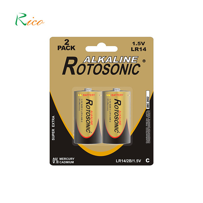 Dry Cell Alkaline Battery Manufacturers Dry Battery 1.5V C size LR14 For Home Appliances