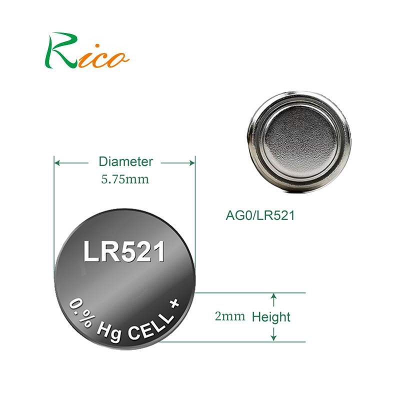 POWERCELL  for Watches,Calculators Toys Clocks Remote Controlsdurable LR521 Alkaline button cell battery AG0 0% mercury battery