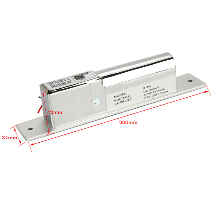 5 Wires Time Delay smart door electric drop bolt deadbolt lock Low Temperature dead bolt locks DC 12V bolt locks