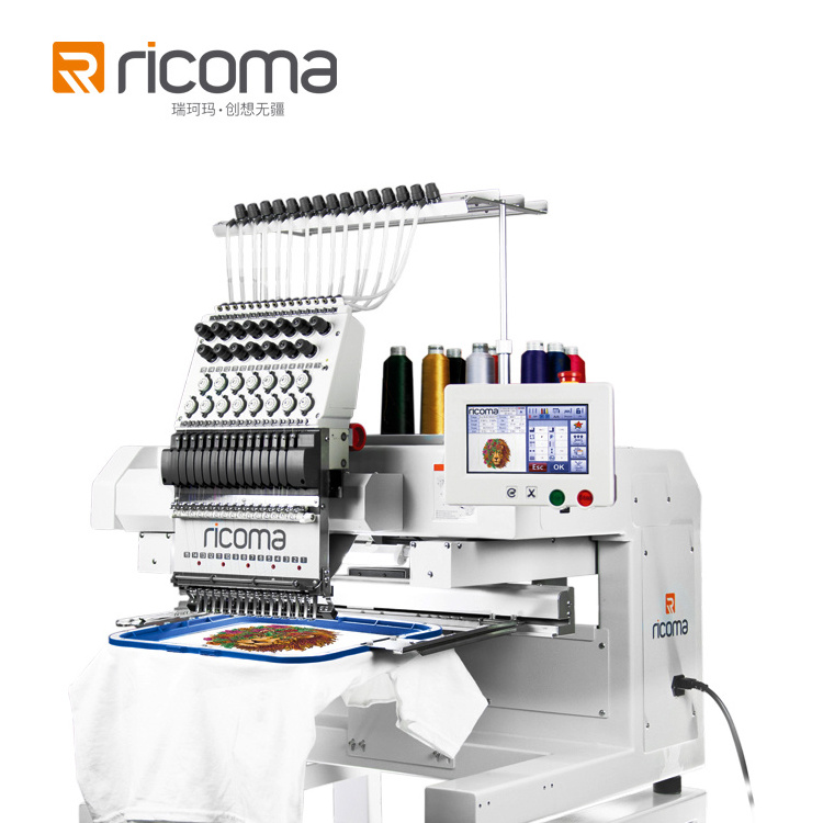 RICOMA  Single head embroidery machine computerized with 12/15 needle mt 1501 High-accuracy Multifunctional Factory Direct