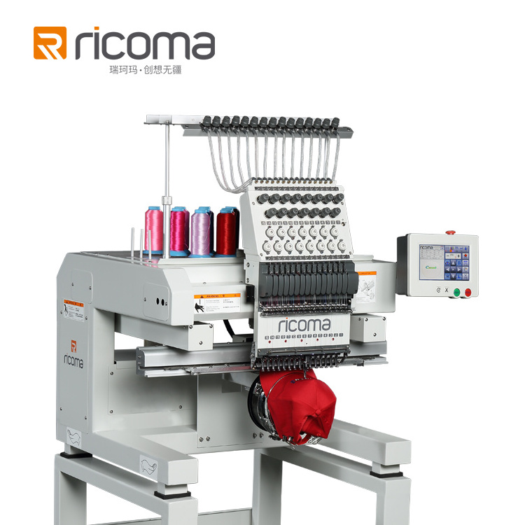 RICOMA  Single head embroidery machine computerized with 12/15 needle mt 1501 High-accuracy Multifunctional Factory Direct