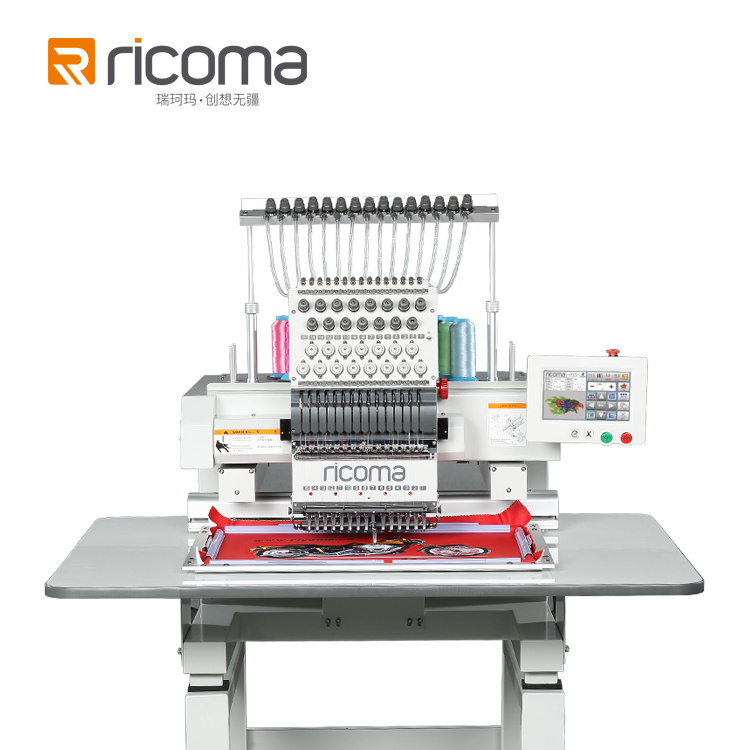 RICOMA  Single head embroidery machine computerized with 12/15 needle mt 1501 High-accuracy Multifunctional Factory Direct