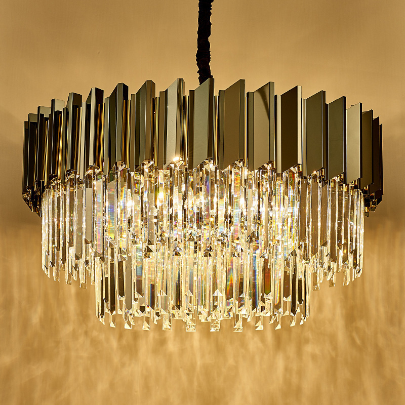 Modern Crystal Chandelier Light Round Crystal Lighting Fixtures Cristal Lustres Luminaire for Dining Living room Restaurant Lamp