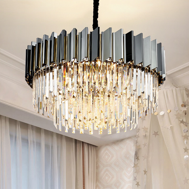 Modern Crystal Chandelier Light Round Crystal Lighting Fixtures Cristal Lustres Luminaire for Dining Living room Restaurant Lamp