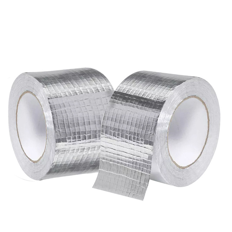 Anti-aging waterproof no residue glue Reinforce Aluminium Foil Tape heat preservation aluminum foil insulation tape