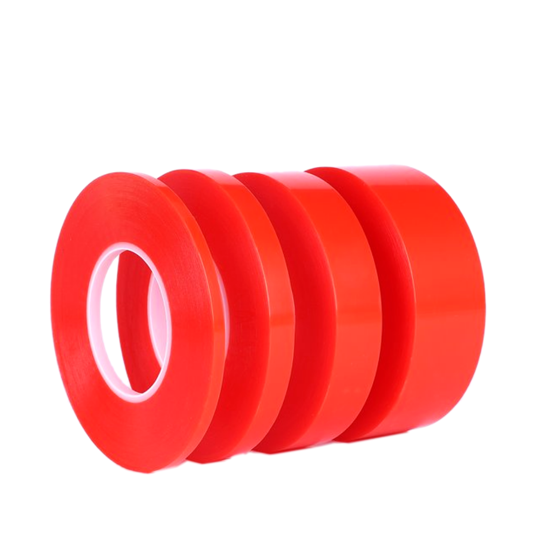 Free Sample Red Liner Clear Polyester Film Strong Acrylic Adhesive Double Sided Pet Tape