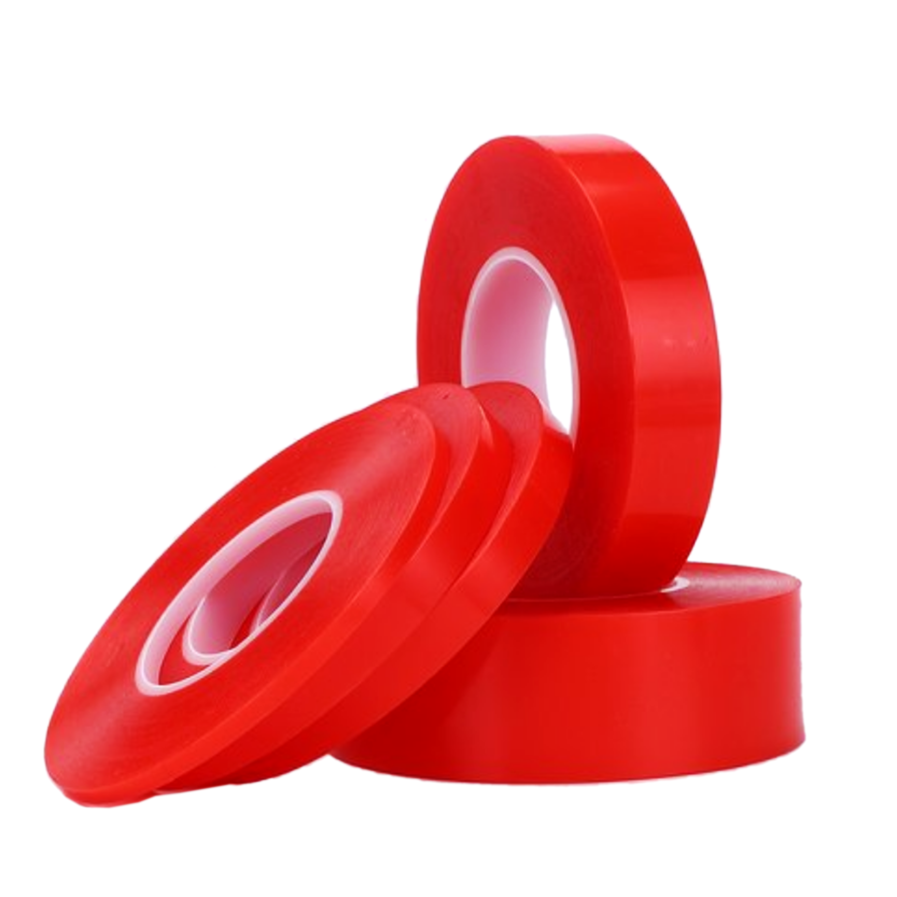 Free Sample Red Liner Clear Polyester Film Strong Acrylic Adhesive Double Sided Pet Tape