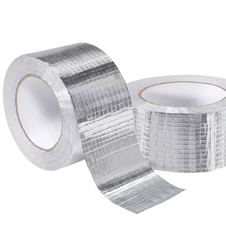 Aluminum Foil Waterproof Tape for Sealing Joints Fiberglass Reinforce Aluminum Air Duct Tape HVAC tape