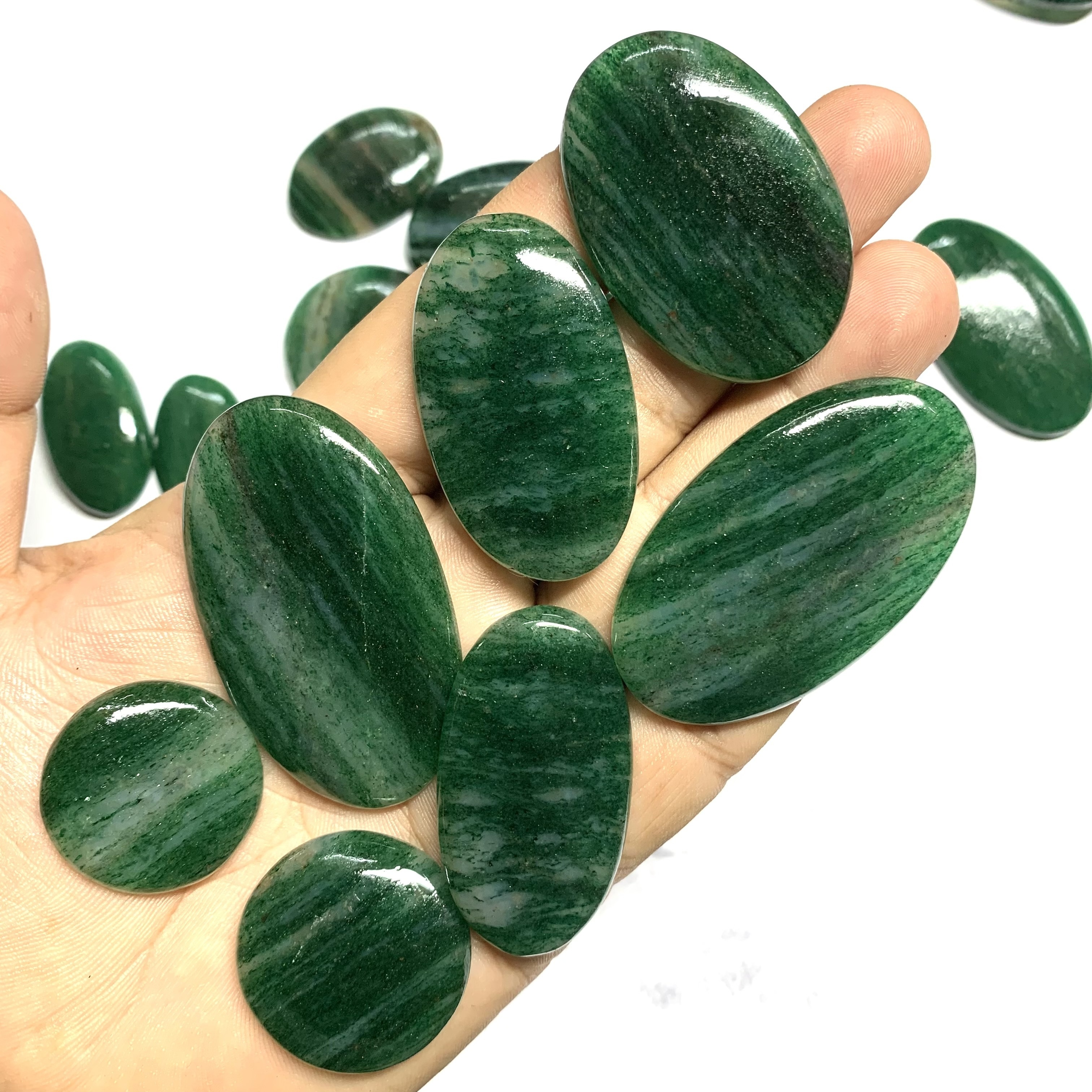 Aventurine Gemstone Natural Green Loose Gemstone Semi Precious Polish Cabochon Top Quality Stone Green Aventurine