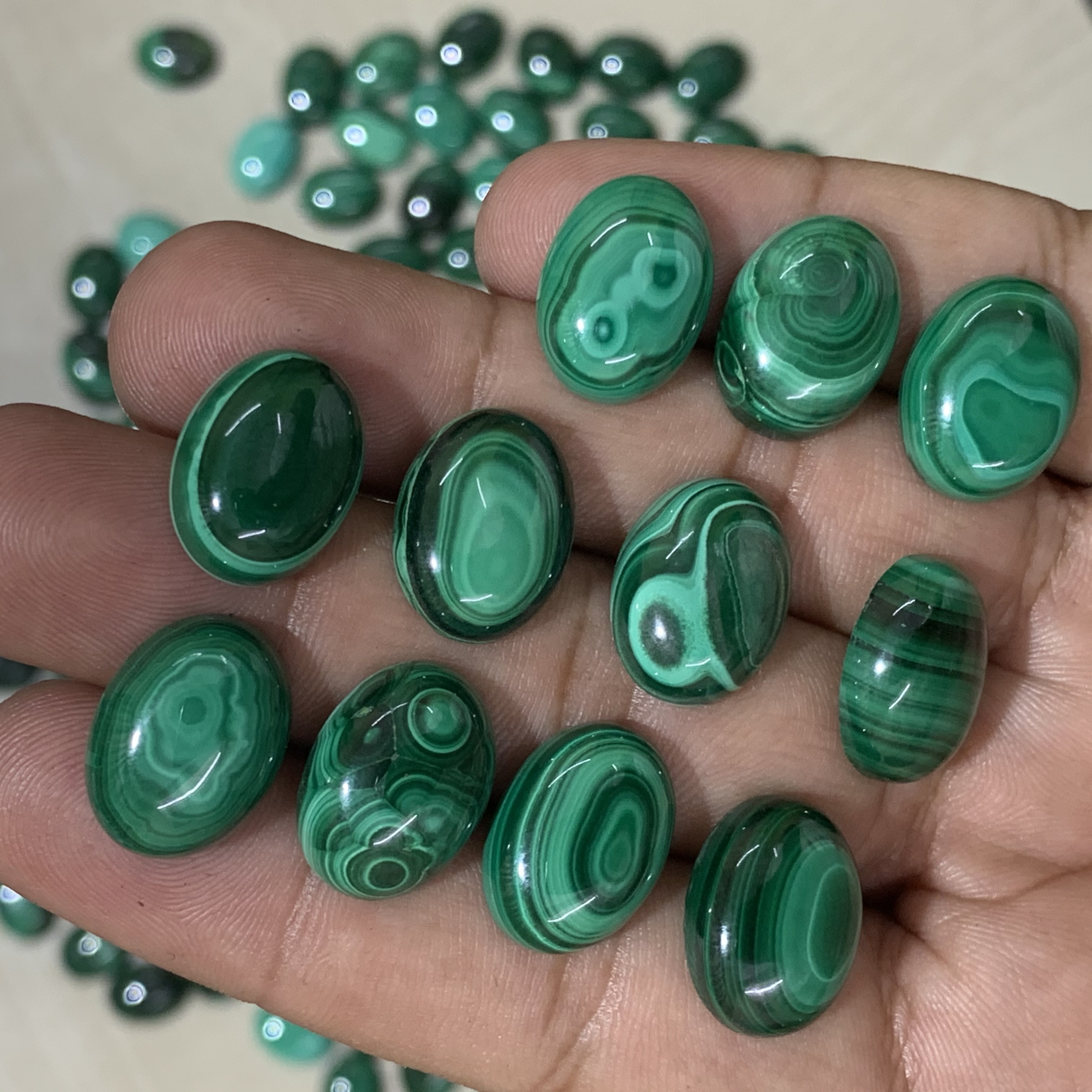 Jewelry Stones Matching Pair For Making Jewelry Natural Malachite Gemstone