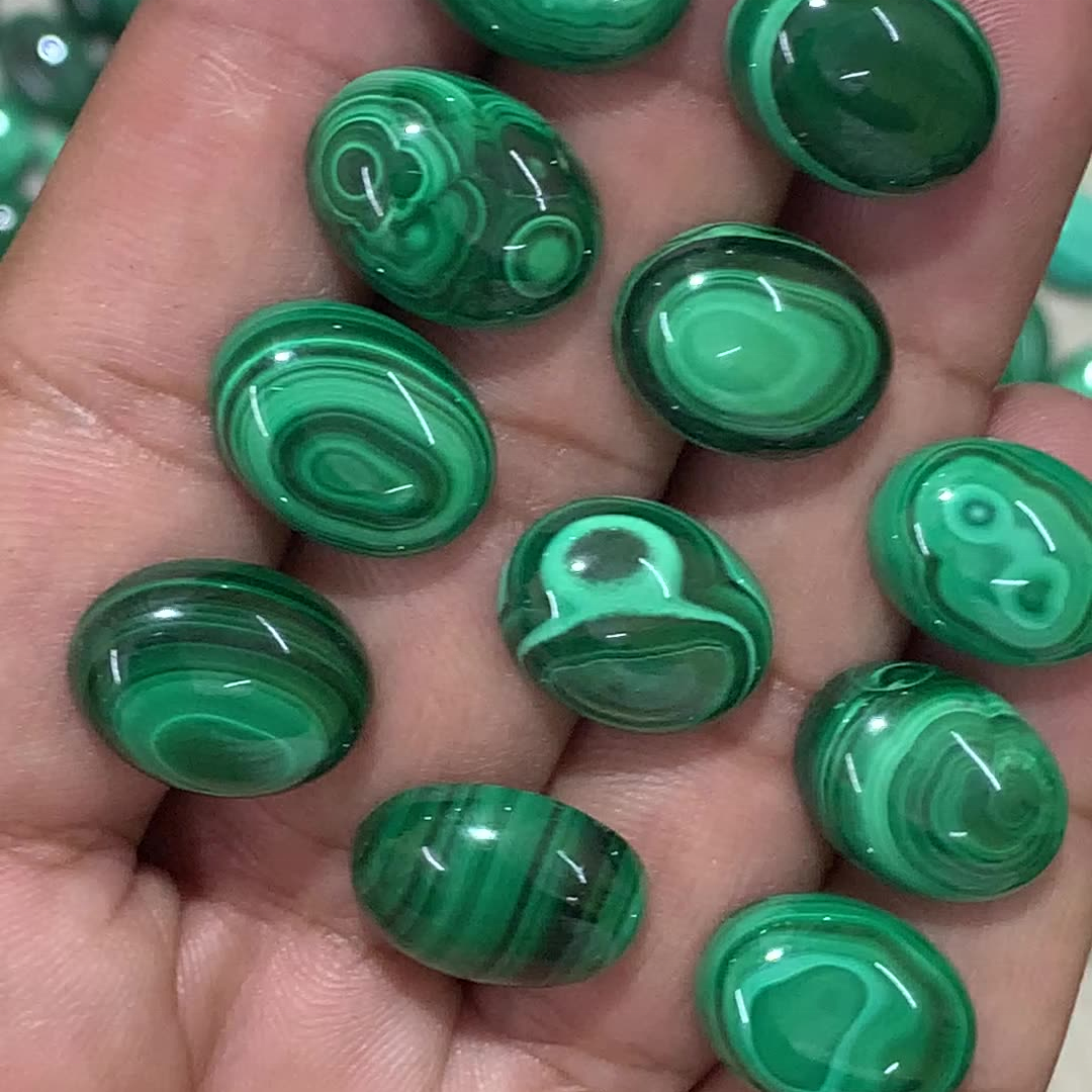 Jewelry Stones Matching Pair For Making Jewelry Natural Malachite Gemstone