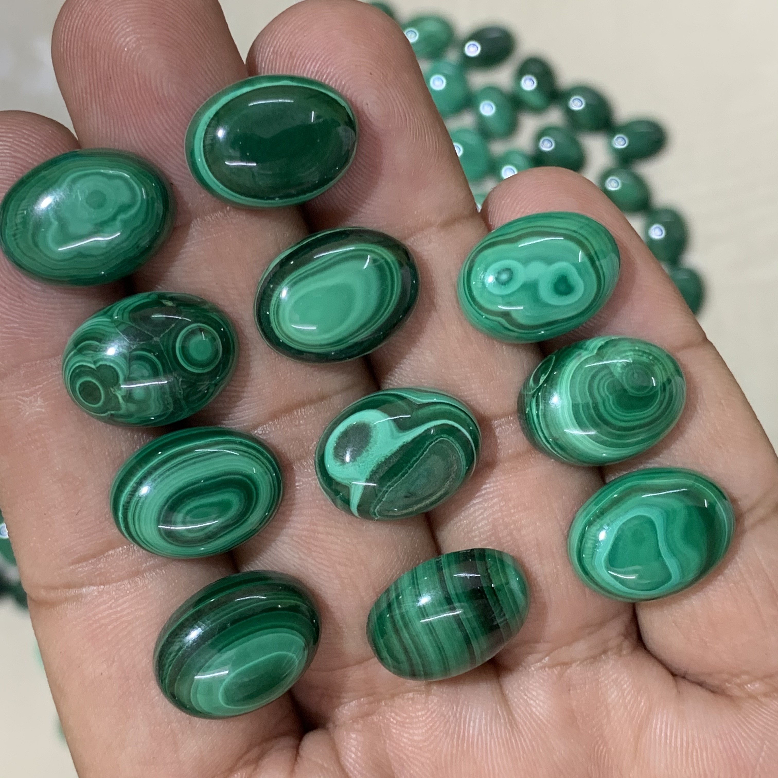 Jewelry Stones Matching Pair For Making Jewelry Natural Malachite Gemstone