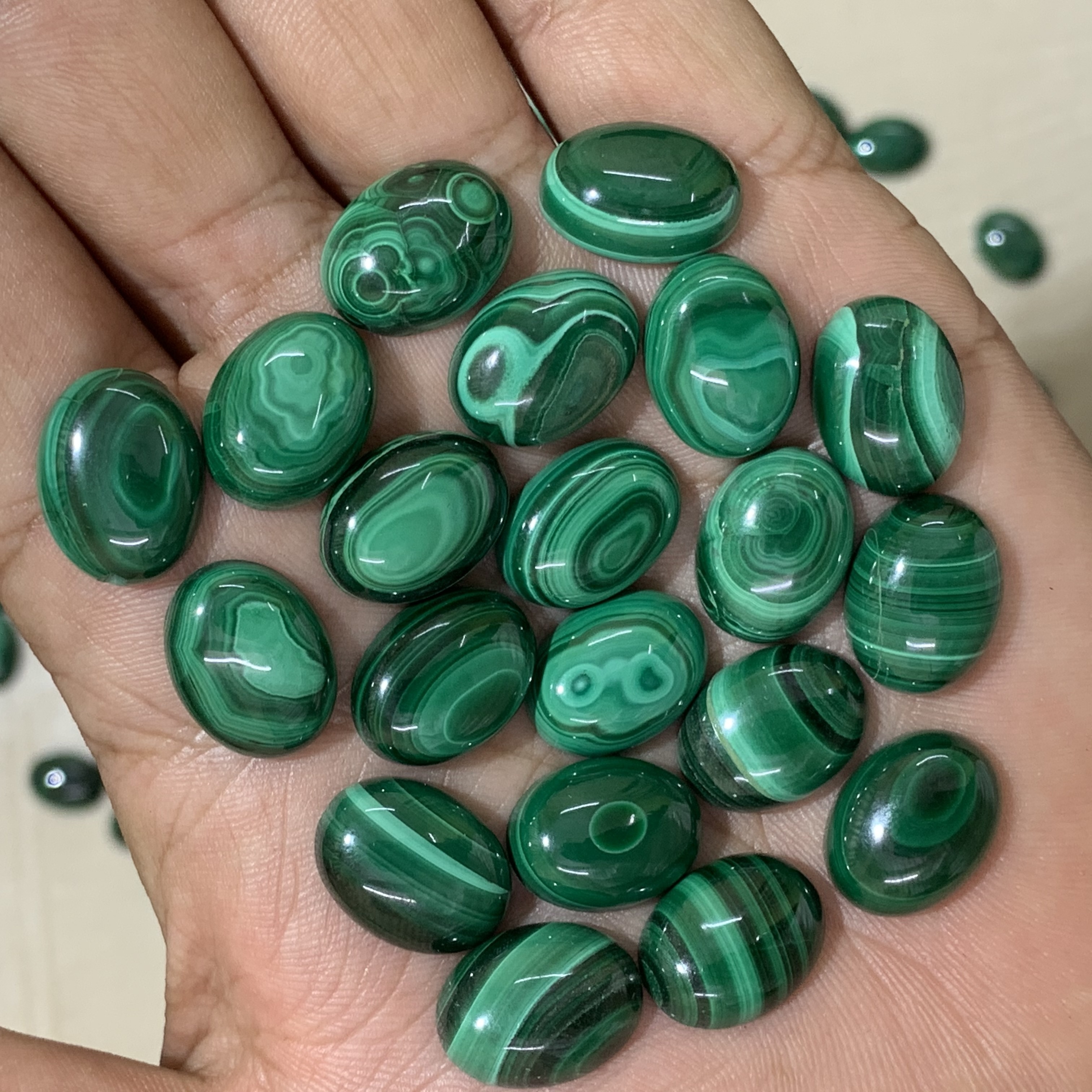 Jewelry Stones Matching Pair For Making Jewelry Natural Malachite Gemstone