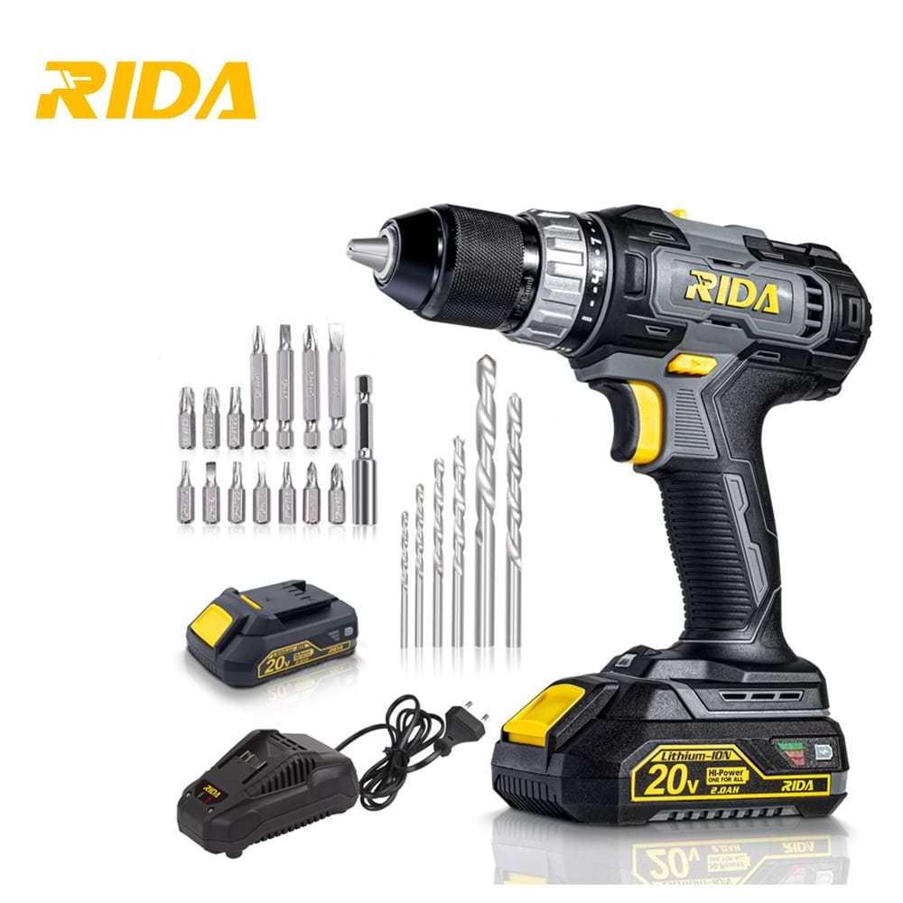 RIDA craftsman power tools 20V cordless drill machine and screw driver Combo tool set