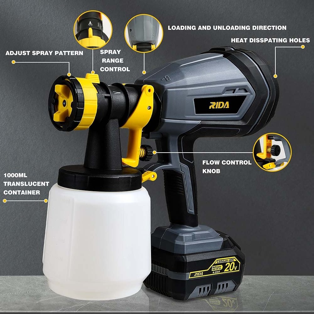 RIDA wireless electric tool Best Airless Paint Sprayer For Cabinets