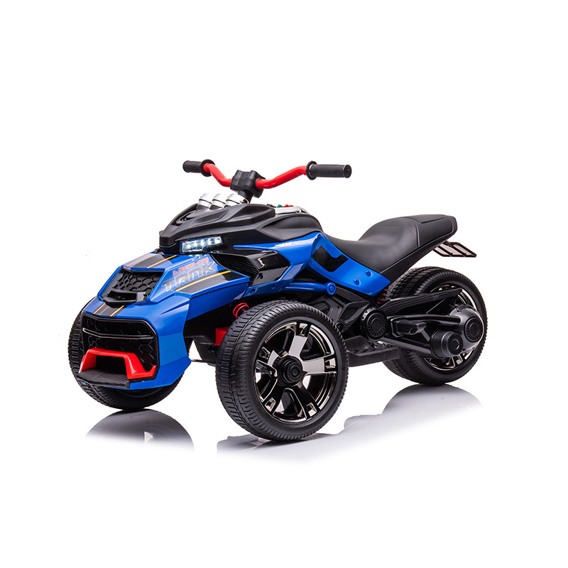 Child Electric Motorcycle Toy Car Red White Blue Color Plastic for 5 9 Years Kids Music Led Light USB Power Battery Style Story