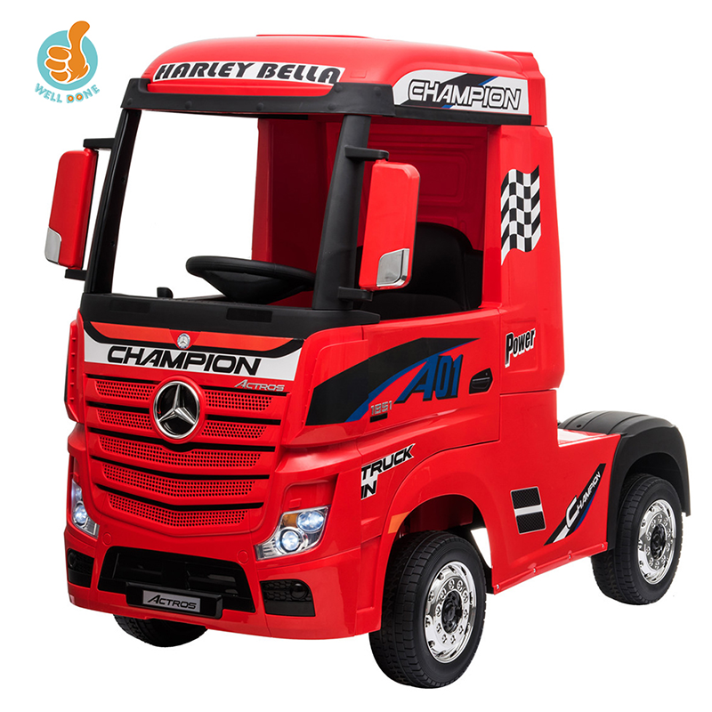 Big Cool Outdoor Electric Children Ride on Toy Truck Car Licensed Mercedes BENZ ACTROS TRUCK HL358