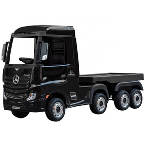 Benz Actros licensed ride-on cars 24v big kids ride on truck with remote control and trailer electric children car