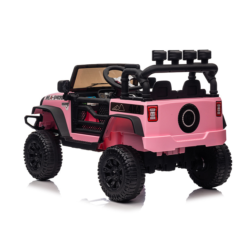 kids electric ride-on car 24v utv 4x4 girl pink color rubber tires children car