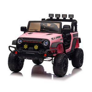 kids electric ride-on car 24v utv 4x4 girl pink color rubber tires children car