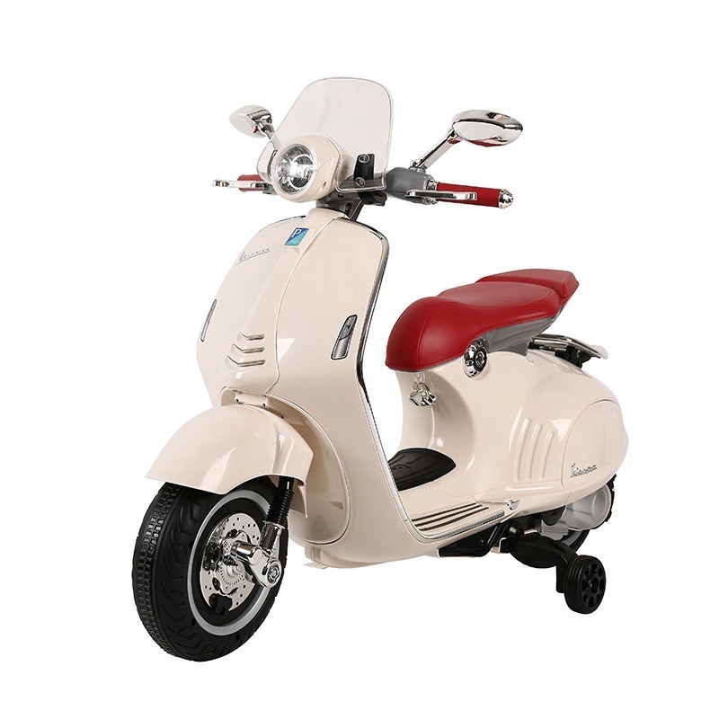 Vespa licensed 4 wheel quad bike for 10 years old kids ride on electric motorcycle 150cc