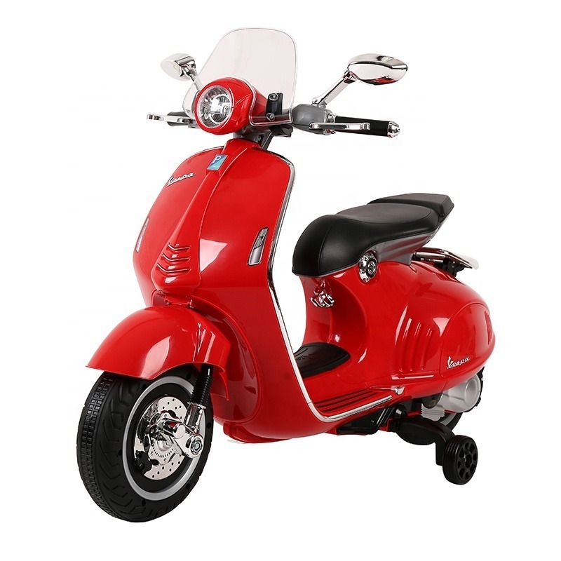 Vespa licensed 4 wheel quad bike for 10 years old kids ride on electric motorcycle 150cc