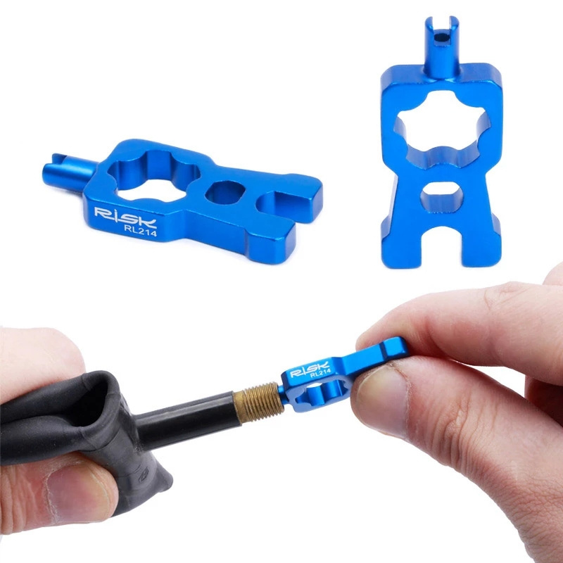 RIDERACE 4 IN 1 Bicycle Core Disassembly Installation Tools Valve Wrench Multifunction Schrader/Presta Valve Tool For MTB Bike