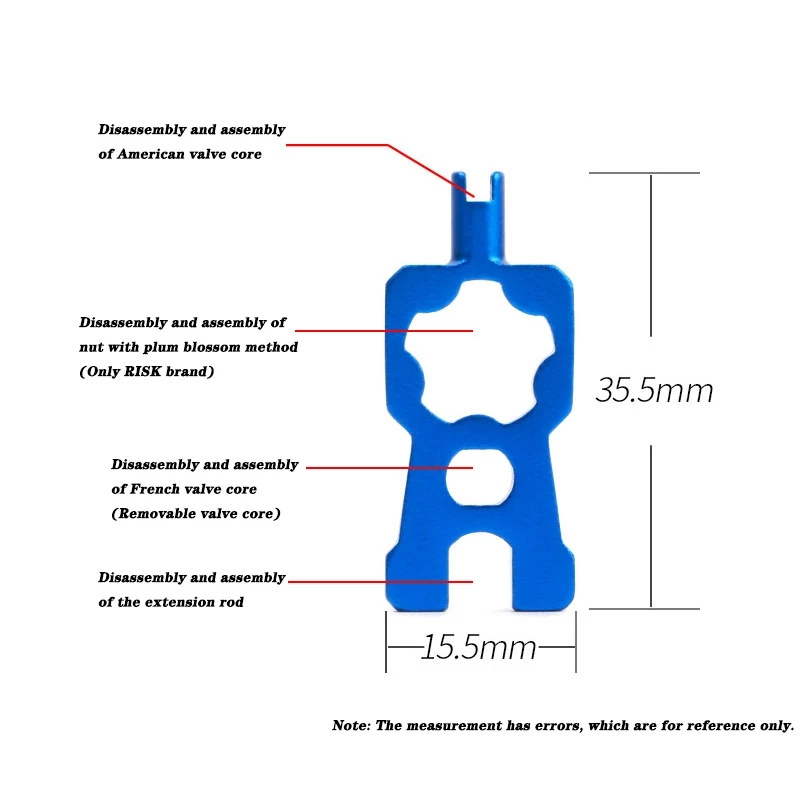 RIDERACE 4 IN 1 Bicycle Core Disassembly Installation Tools Valve Wrench Multifunction Schrader/Presta Valve Tool For MTB Bike