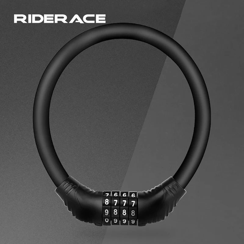 RIDERACE Digit Bicycle Chain Lock Anti-theft Anti-Cutting Alloy Steel Motorcycle Cycle Portable Bike Cable Code Password Lock