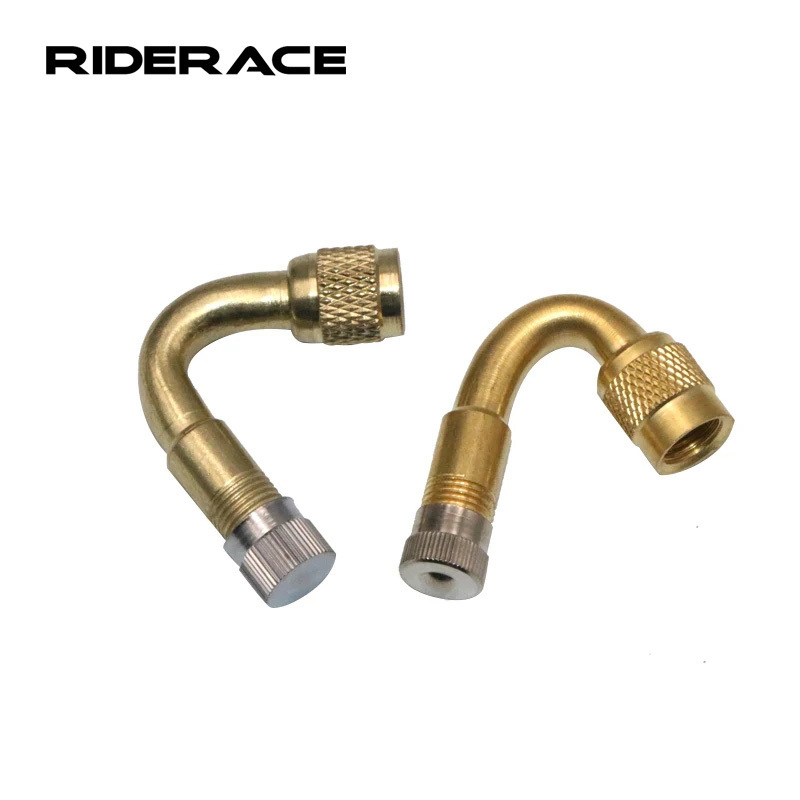 RIDERACE Cycling Air Tyre Valve Extender 45/90/135 Degree Angle Bike Brass Valve Adaptor Tyre Inflatable Tube Extension Adapte