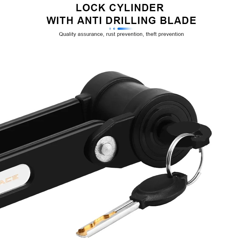 Riderace Foldable Bicycle Lock Alloy Steel High Security  Scooter Electric Bike Chain Lock Portable Professional Strong Lock