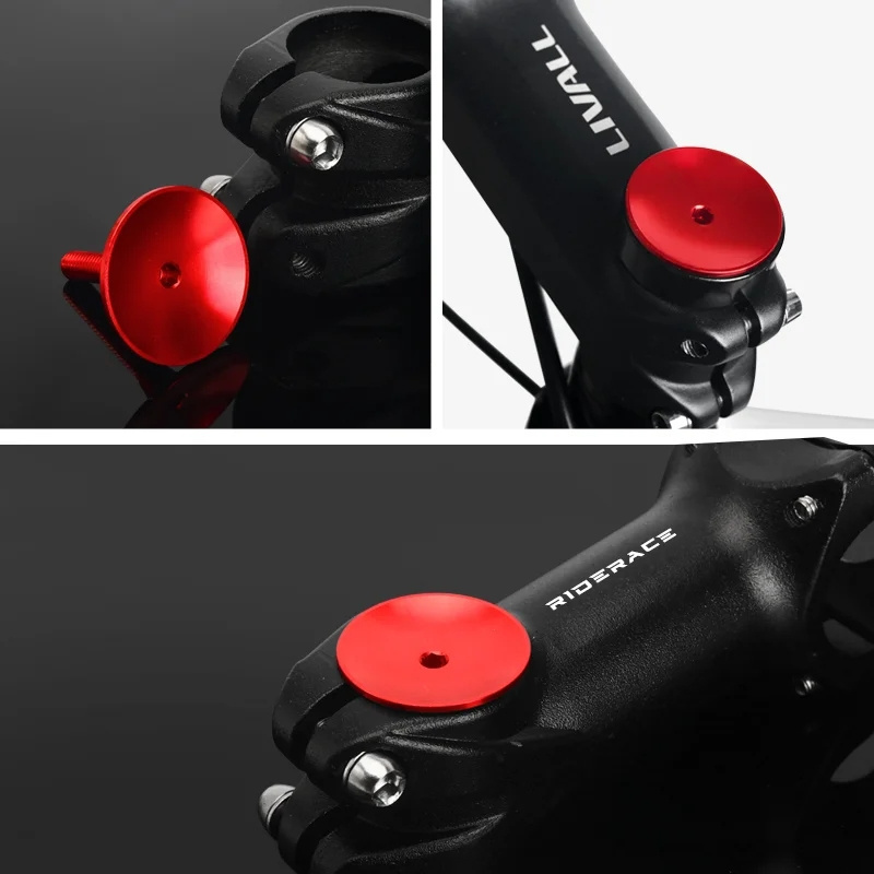 Riderace Bicycle Headset Top Cap For 28.6mm Fork Tube Cover Aluminum Alloy Road Bike Stem Top Cap Screw Shell Cover Accessories