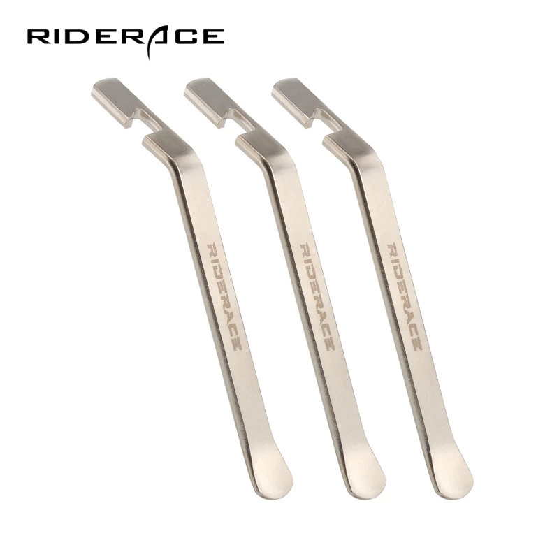 RIDERACE 3 PCS Cycling Tire Lever Pry Up Tool Mountain Bicycle Type Metal Pry Bar Stainless Steel Bike Wheel Remover Repair Tool