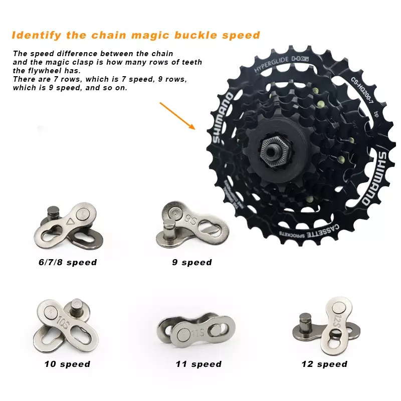 RIDERACE 10 pairs Chain Connector Quick Link Lock Set Road Bike Joint Magic Buckle Master Cycling Part For 6 7 8 9 10 Speed