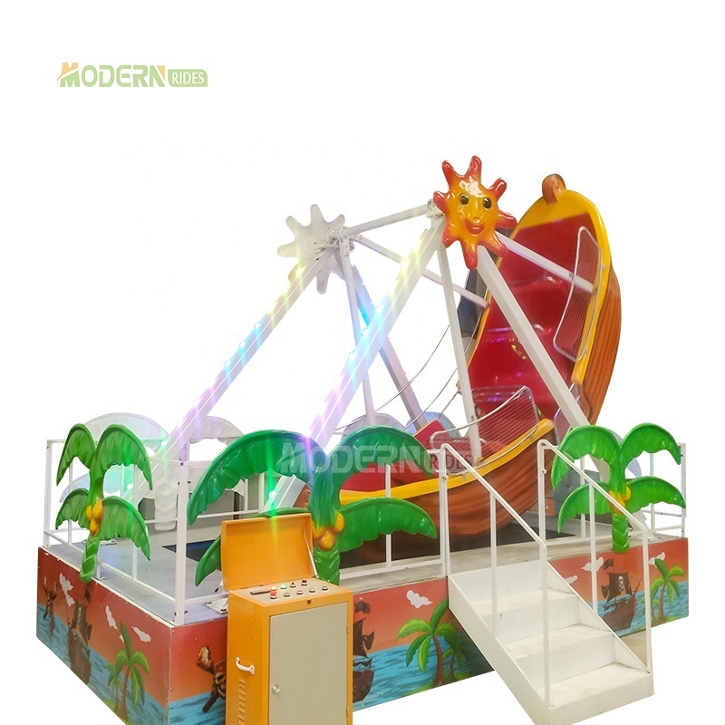 Funny swing viking boat indoor thrill rides amusement equipment mini pirate ship ride for sale