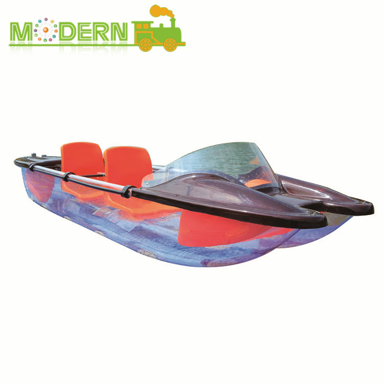 Lureking New Products 2 Passengers Cheap Small Plastic Clear Transparent PC Polycarbonate Kayak Boat Manufacturer