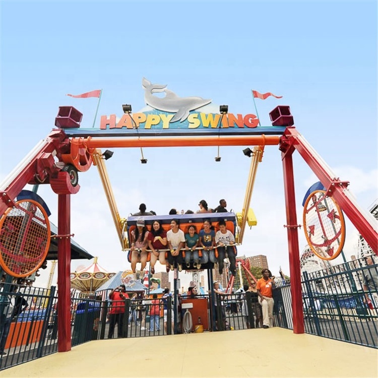 Attractive carnival rides 12 seats happy swing rides flying chair amusement rides for kids