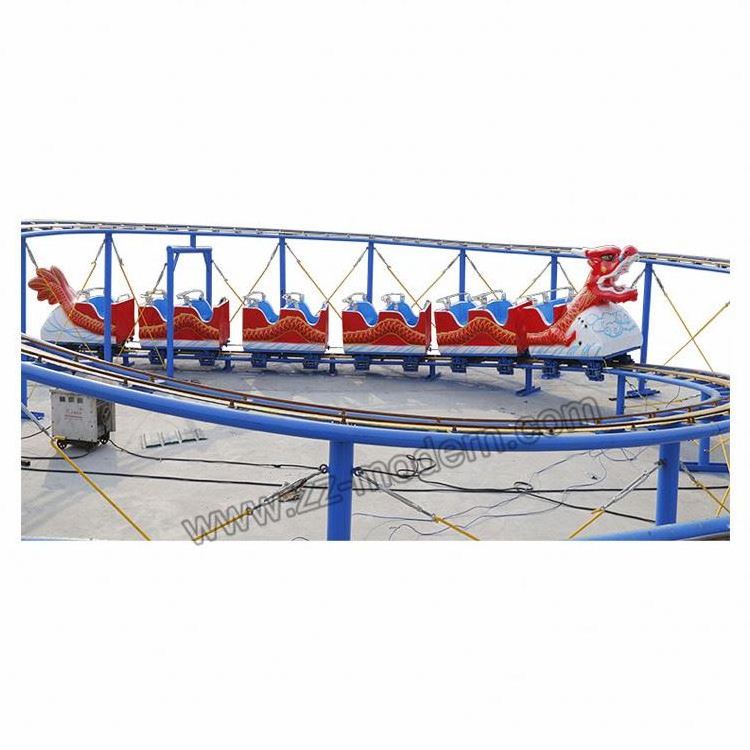 Portable amusement kids carnival rides dragon roller coaster luna park equipment south africa