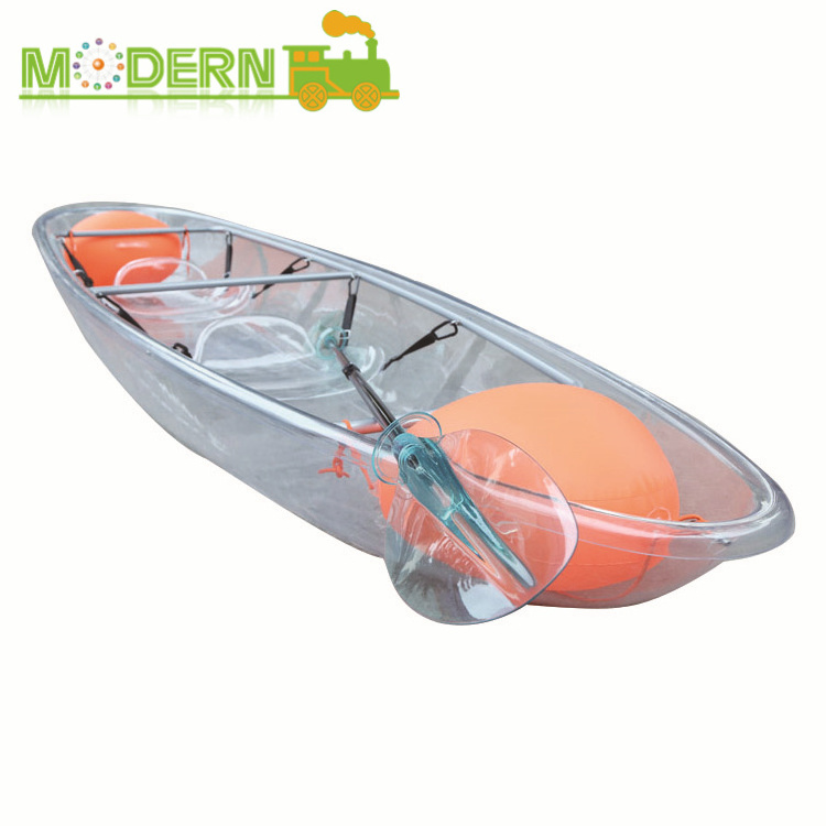 Lureking New Products 2 Passengers Cheap Small Plastic Clear Transparent PC Polycarbonate Kayak Boat Manufacturer