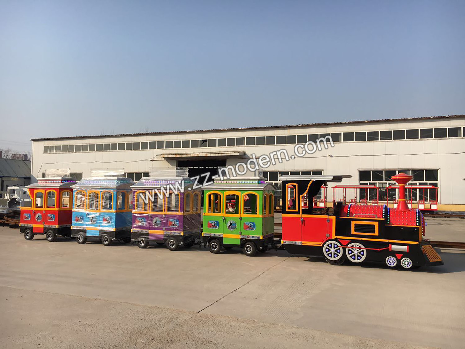 Factory manufacturer price fun backyard carnival games cheap kids electric small amusement park train ride on trains for sale