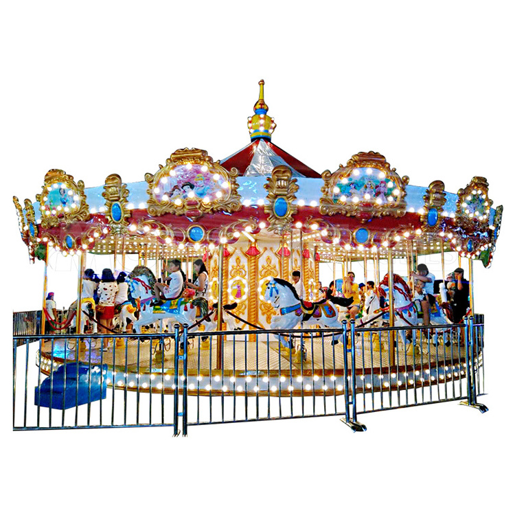 Hot sell amusement park equipment luxury carousel merry go round Christmas carousel swing horse rides for sale