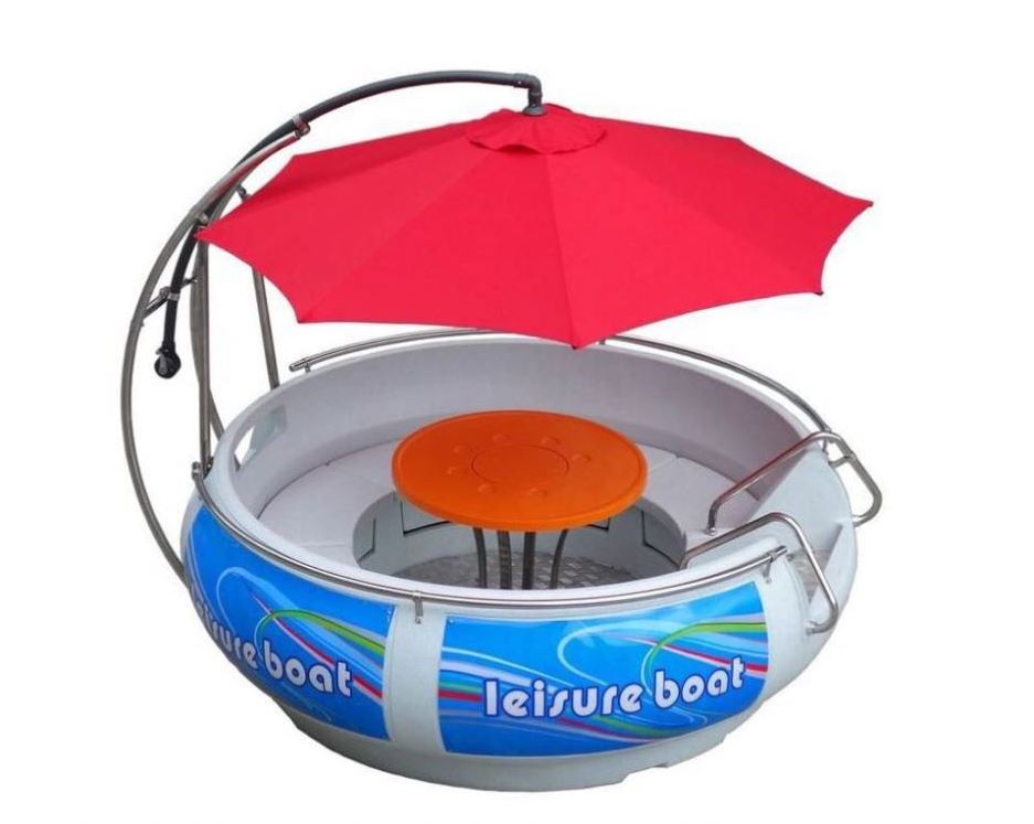 Party Grill Leisure Boat Pedal Electric Donut BBQ Boat for waterpark