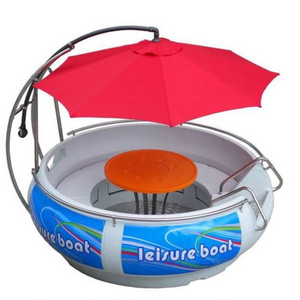 Party Grill Leisure Boat Pedal Electric Donut BBQ Boat for waterpark