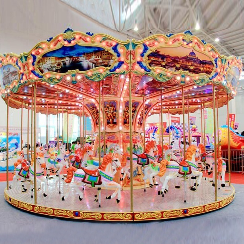 High quality mini carousel horses rides indooramusement park merry go round carousel for sale