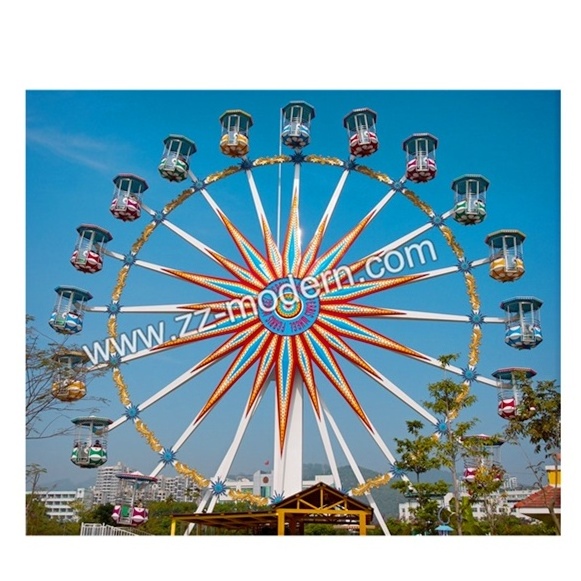 Factory price amusement park rides beautiful basket cabin 72 seats electric ferris wheel for sale