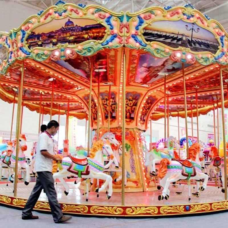 High quality mini carousel horses rides indooramusement park merry go round carousel for sale