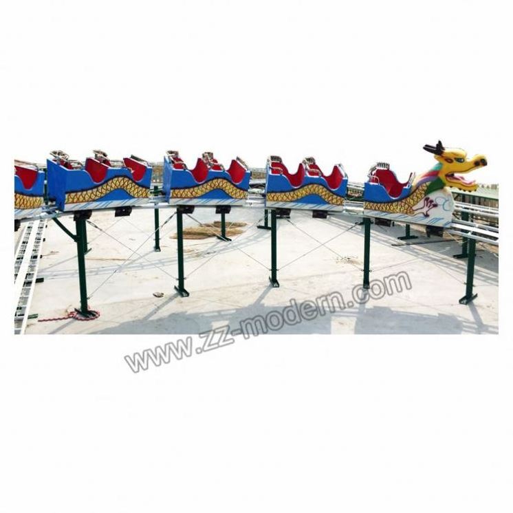 Portable amusement kids carnival rides dragon roller coaster luna park equipment south africa