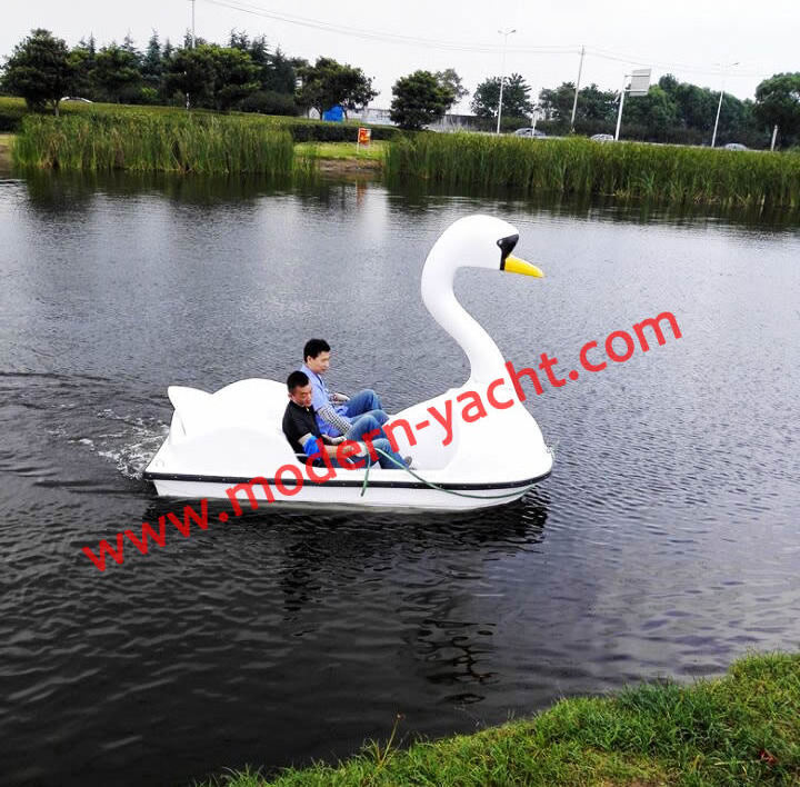 Water fiberglass swan paddle power pedal 2 seat boat used for sale