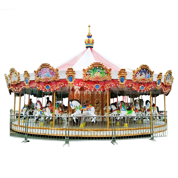 Hot sell amusement park equipment luxury carousel merry go round Christmas carousel swing horse rides for sale